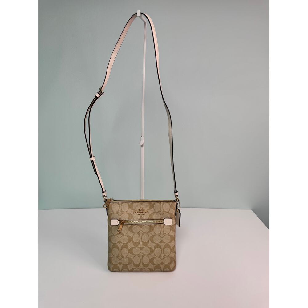 NWOT! Coach Mini Rowan File Crossbody With Adjustable Strap - Canvas